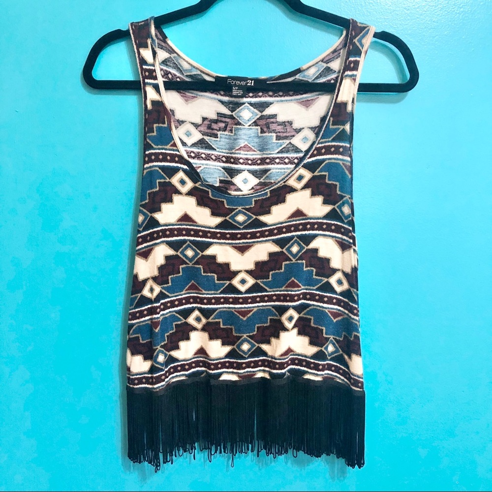 Forever 21 Fringe Tank Top